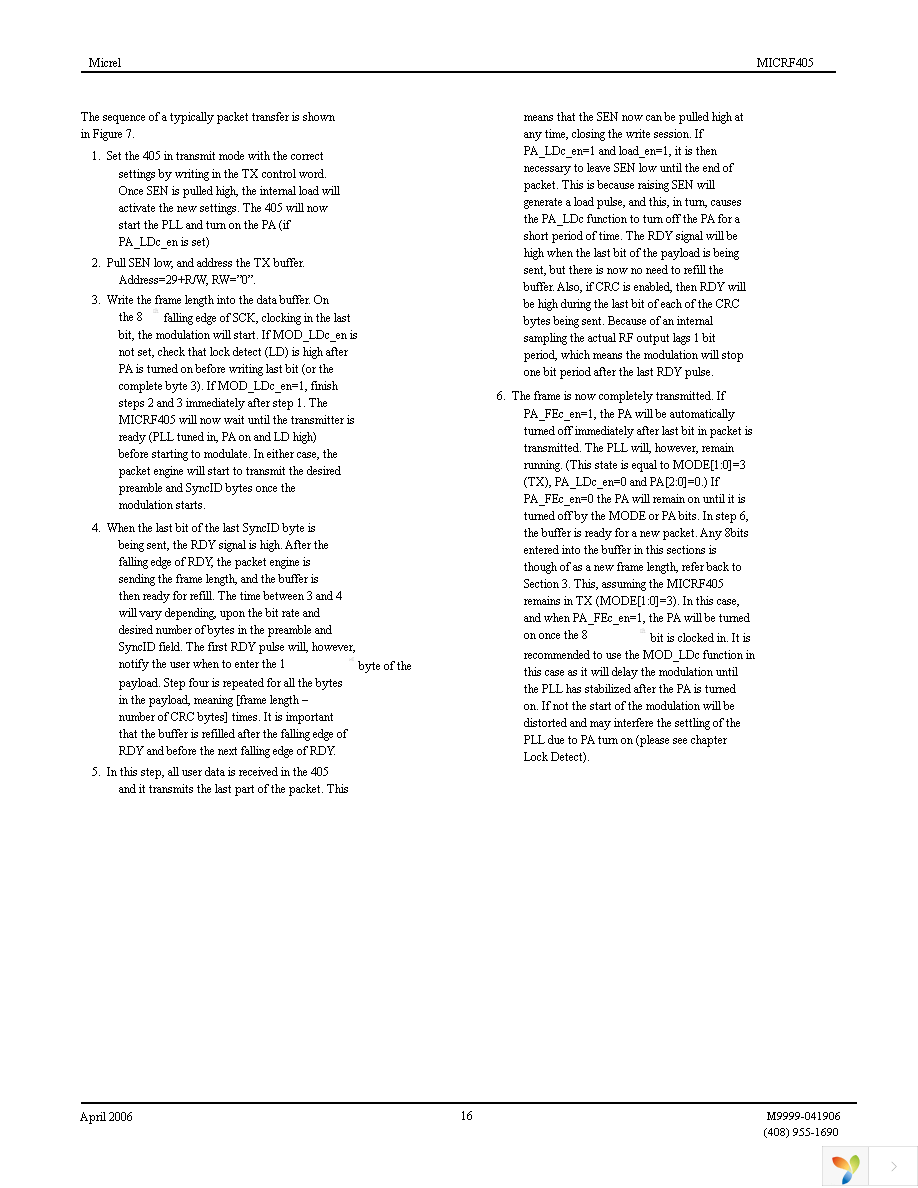 MICRF405YML TR Page 16